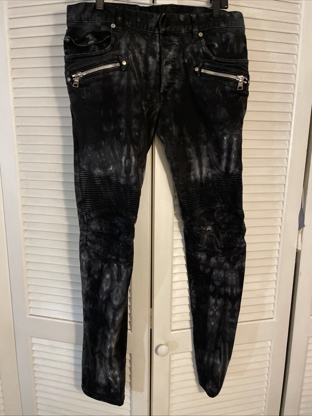 BALMAIN BIKER MOTO DENIM JEANS, EXCELLENT CONDITION.